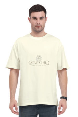 Unisex Oversized Classic T-Shirt – Catalyst HQ Signature Edition | Off-White