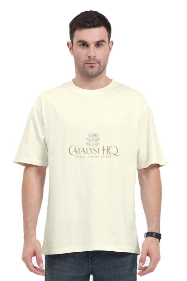 Unisex Oversized Classic T-Shirt – Catalyst HQ Signature Edition | Off-White