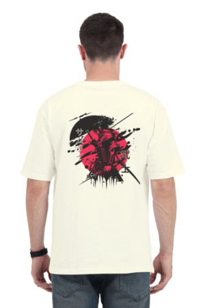 “Static Bloom” Unisex Oversized T-Shirt – White Edition
