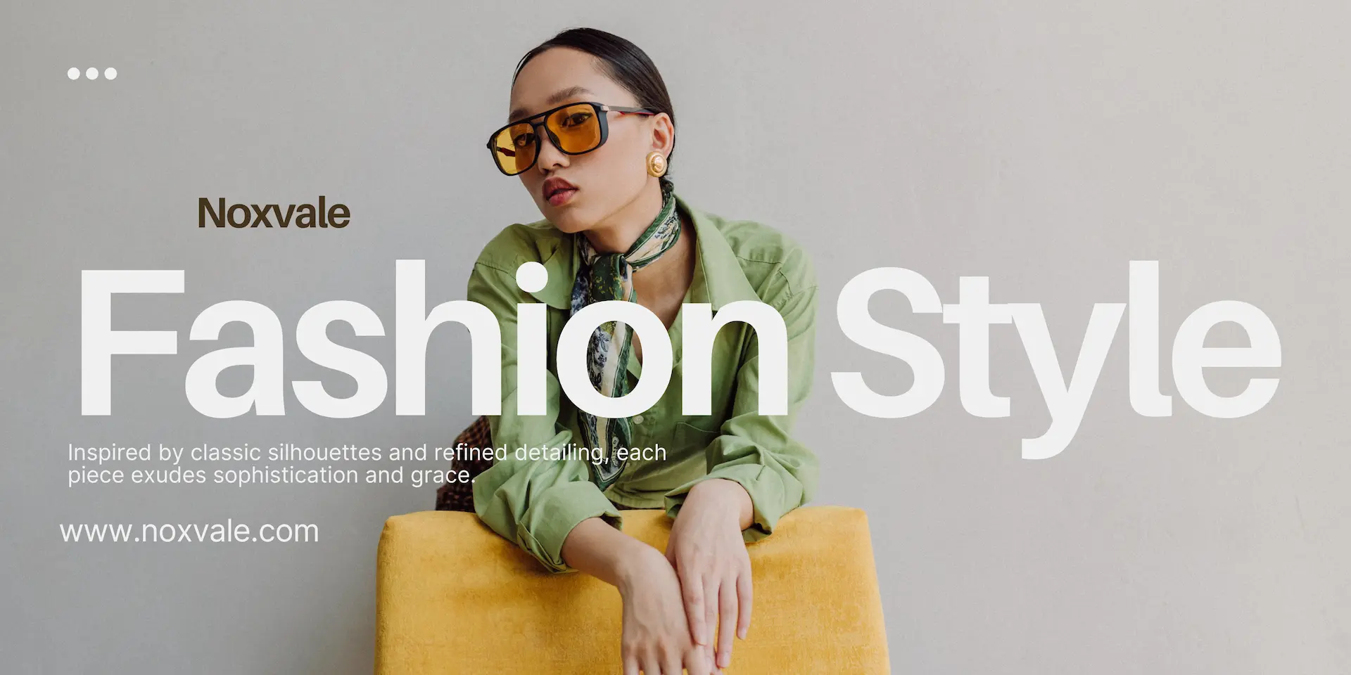 Gray and Black Minimalist Fashion Style Banner